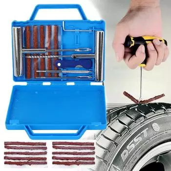2/7/10/11 шт. инструмент для ремонта автомобильных шин, комплект для ремонта шин, набор инструментов для шиповки, автовелосипед, бескамерные шины, пробка для прокола шины, гаражные инструменты с сумкой для хранения 2 pcs