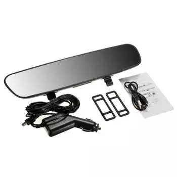 2,7-дюймовый 1080P HD ЖК-монитор с зеркалом заднего вида автомобиля DVR Dash Video Recorder Camera чёрный