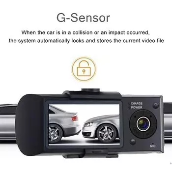 2,7-дюймовый IPS GPS видеорегистратор автомобильная камера супер ночное видение двойной объектив HD1080P передняя внутренняя циклическая запись автомобильные аксессуары none