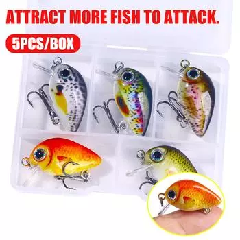 2,7 см-1,5 г мини-воблер, тонущие воблеры для щуки/троллинга, набор погремушек, приманка для ловли окуня, искусственная жесткая приманка