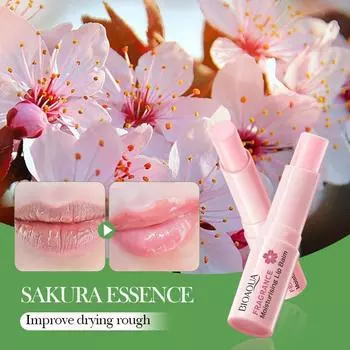 2.7G Sakura Light Fragrance Увлажняющий бальзам для губ, осенне-зимний бальзам против трещин на губах, уход за губами, средства по уходу за кожей для женщин 2.7g