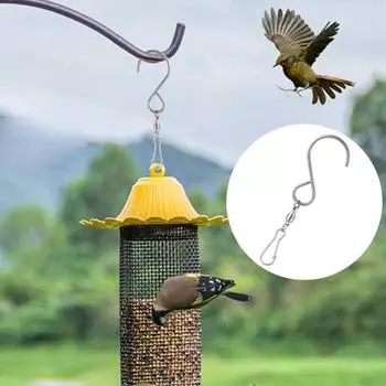 2/8/16 шт. S-образные подвесные поворотные крючки с зажимом, большая несущая способность, сверхмощный ловец снов, счетчик ветра, колокольчики, кормушка для птиц, держатели фонарей 2pcs