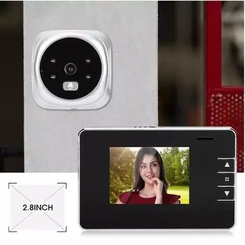2,8-дюймовый цифровой дверной звонок 0,3 МП дверной глазок камера просмотра дверной звонок