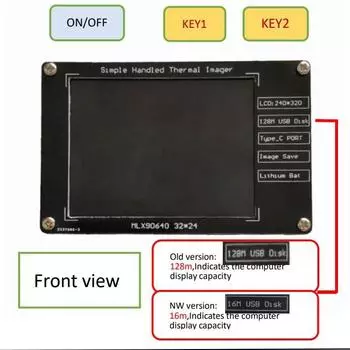 2,8-дюймовый ЖК-дисплейцифровой инфракрасный тепловизортепловизортемпературное обнаружение