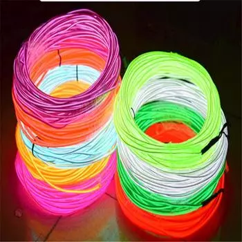2,8 мм пластиковая светящаяся линия, содержащая железную проволоку, рождественский подарок, реквизит, линия холодного света, праздничные украшения «сделай сам» жёлтый