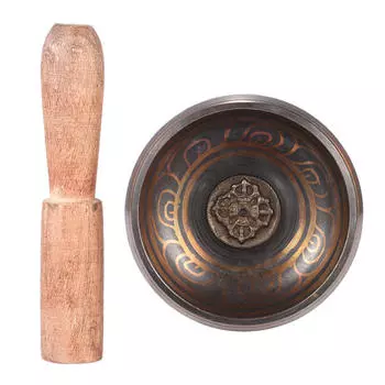 2.8 pulgada hechas a mano tibetano Campana de Metal Cantando Bowl y Striker !