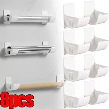 2/8 шт. держатель для мешков для мусора настенный пластиковый пакет контейнер для пленки кухонный ящик для хранения мешки для мусора органайзер стойка диспенсер полка 7x6.5x4cm