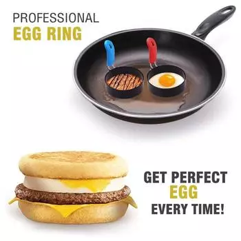 2,95 дюйма 2/4 шт кольцо для приготовления яиц, яичных блинов, легко очищается, яичные кексы, омлетница, антипригарное кольцо для приготовления яиц на завтрак