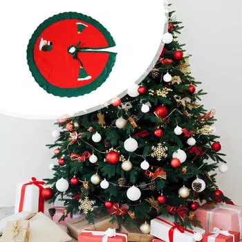 2.95 ft Xmas Tree Skirt Christmas Decor Creative Festival Gift Base Cover Merry Supplies