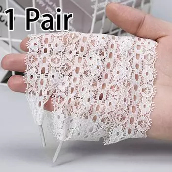 2,9 см Ширина Черно-белые Кружевные Плетеные Шнурки Полые Кружевные Плоские Шнурки Шнурки Для Балета Кроссовки Обувные Аксессуары 120cm