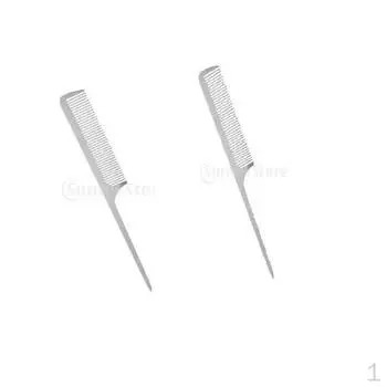 2 алюминиевых гребня для волос с антистатической ручкой.