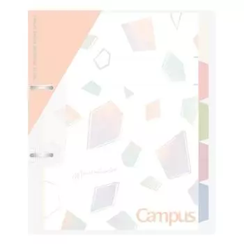 2 B5 Kokuyo Campus Print Easy Holes Loose Leaf Binder Limited Mineral Color Apricot Pink
