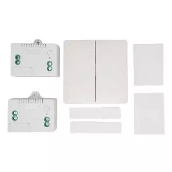 2-бандовый беспроводной выключатель света с дистанционным управлением, настенный выключатель с автономным питанием и приемником для домашнего офиса