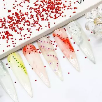 2 Box Handmade Wearable Nail Materials Diy Decoration Shiny Mini Colorful Star Glitter Nail Accessories