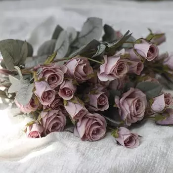 2 букета 53 см искусственных розовых цветов винтажные цветы на длинном стебле искусственные шелковые розы для свадебного букета своими руками украшение стола для дома на открытом воздухе в помещении декор белый