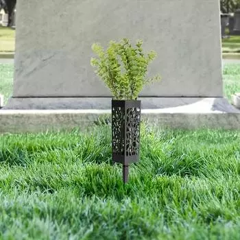 2 букета искусственных кладбищных цветов и 2 корзины с кладбищенскими цветами. Большой букет ванильных цветов. Имитация кладбищенской вазы для цветов, многоразовая. 2 flower baskets + 2 flowers