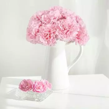 2 букета искусственных шелковых цветов гвоздик всего 12 головок для траурных композиций свадебных букетов кладбищенских венков своими руками красный