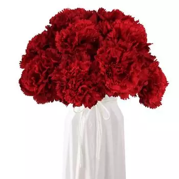 2 букета шелковых искусственных цветов для траурных композиций. Искусственные гвоздики, всего 12 головок. Свадебные букеты. Венки на кладбище. Поделки своими руками. красный