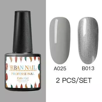 2 бутылки 7 мл DIY чистый цвет блестящий УФ-светодиодный гель-лак длительный замачиваемый лак для украшения ногтей