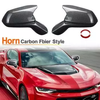 2 Car Side Rearview Mirror Cover Cap Shell For 16-21 Chevy Camaro SS RS ZL1 LT