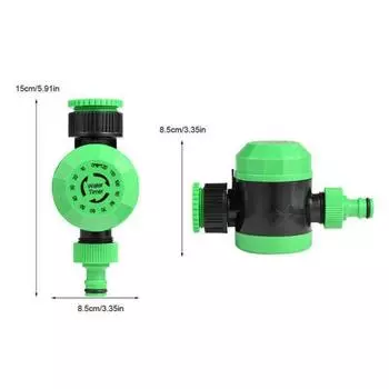 2-часовой механический таймер полива, автоматический контроллер системы орошения сада зелёный