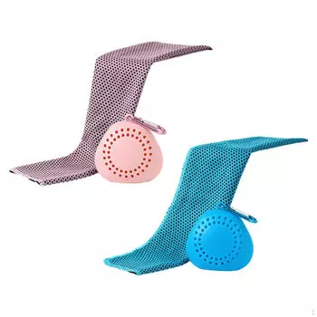 2 Cooling Gym Towels, Ice Towel, Instant Cooling, Quick Dry, Cold Sweat Golf, blue pink