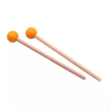 2 деревянных молоточка для барабана, палочка для гонга, аксессуары для малого барабана, перкуссионные палочки для маримбы жёлтый