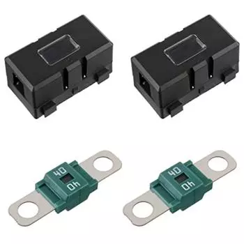 2 держателя автомобильного предохранителя Ans и 2 сильноточных болта на предохранителях Midi, 40 А, усилитель для легковых автомобилей, грузовиков, транспортных средств 7x7x3cm