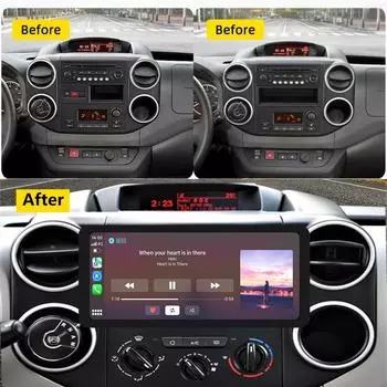 2 Din 12,3 дюймов 4G автомобильный Android радио для Citroen Berlingo Peugeot Partner 2008-2025 GPS беспроводной CarPlay авто мультимедиа стерео