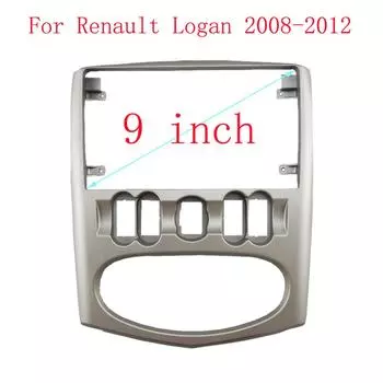 2 DIN 9-дюймовый автомобильный адаптер для рамки Android, комплект для установки радиоприемника на приборную панель Renault Logan 2008-2012