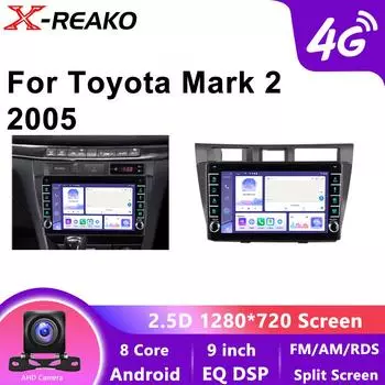 2 Din Android 10 автомобильный радиоприемник Multimidia видеоплеер для Toyota Mark II 2005 GPS навигация 2din Carplay авто стереоплеер 8 core 4GB+64GB
