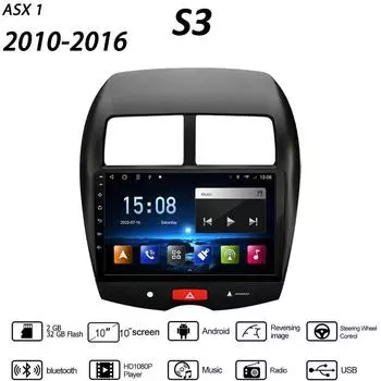 2 Din Android 11 автомобильное радио для Mitsubishi ASX 1 2010-2016 Peugeot 4008 навигационный мультимедийный видеоплеер стерео головное устройство Carplay WIFI 1 + 16 ГБ 1+16GB