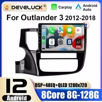 2 Din Android 12 автомобильное радио для Mitsubishi Outlander 3 xl 2012-2018 мультимедийный видеоплеер навигация GPS 4G Carplay авто стерео