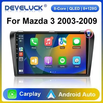 2 Din Android 12 автомобильное радио для Mazda 3 2003 2004-2009 Мультимедийный видеоплеер Навигация GPS 4G Carplay Авто Стерео Головное Устройство