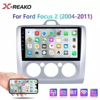2 Din Android 12 автомобильный радиоприемник для Ford Focus 2 3 Mk2/Mk3 2004-2011 мультимедийный видеоплеер GPS Carplay Auto Stereo RDS головное устройство 1+32
