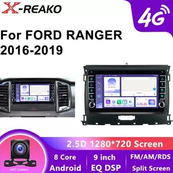 2 DIN Android 12 автомобильный радиоприемник мультимедийный проигрыватель Carplay Auto GPS 4G 8Core навигация без DVD для Ford Ranger 2015 2016 2017 2018 2019 8 core 4GB+64GB