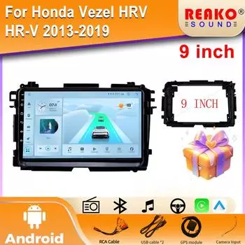 2 din Android 14 Auto Carplay Car Radio Multimedia Video Player GPS-навигация для Honda Hr-V Hrv Xrv Vezel 2013 -2019 4 core 2GB+32GB carplay