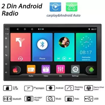 2 Din Android 7-дюймовый автомобильный мультимедийный видеоплеер, универсальное стерео радио, GPS для Volkswagen Nissan Hyundai Kia Toyota 7inch,1+16GB