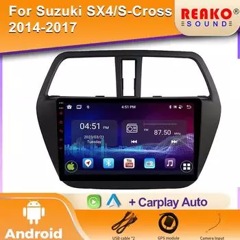 2 din Android Auto Car Radio мультимедийный плеер для Suzuki SX4-CROSS 2014-2017 Carplay навигация GPS стерео 2din 4 core 1GB+32GB carplay
