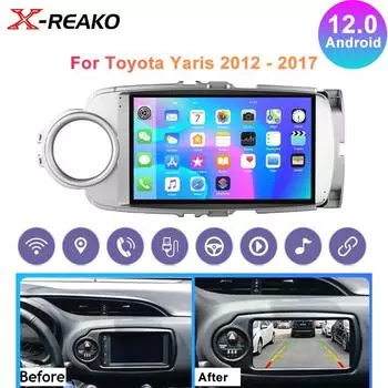 2 Din Android Auto Car Radio Multimedia Video для Toyota Yaris LHD RHD 2012-2017 Carplay Stereo GPS Navigation 2din 4 core 1GB+32GB carplay