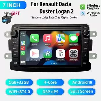 2 Din Android автомобильное радио для Dacia Sandero Duster Renault Captur Lada Xray 2 Logan 2 мультимедийный плеер Carplay автоматическая навигация 1 + 32 ГБ 1+32GB