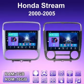 2 DIN Android автомобильное радио для Honda Stream 2000-2005 мультимедийный проигрыватель головное устройство стерео GPS навигация WIFI 1+16 ГБ 1+16GB,B
