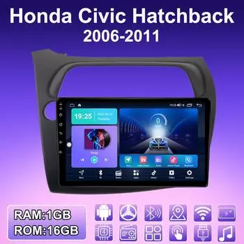 2 DIN Android автомобильное радио для Honda Civic Hatchback 2006-2011 мультимедийный проигрыватель головное устройство стерео GPS навигация WIFI 1+16 ГБ 1+16GB