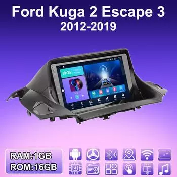 2 DIN Android автомобильное радио для Ford Kuga 2 Escape 3 2012-2019 мультимедийный проигрыватель головное устройство стерео GPS навигация WIFI 1+16 ГБ 1+16GB