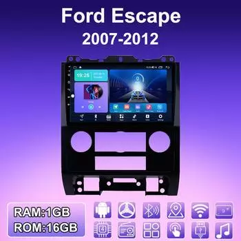 2 DIN Android автомобильное радио для Ford Escape 2007-2012 мультимедийный проигрыватель головное устройство стерео GPS навигация WIFI 1+16 ГБ 1+16GB