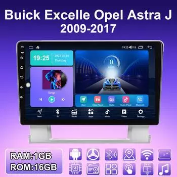 2 DIN Android автомобильное радио для Buick Excelle Opel Astra J 2009-2017 мультимедийный проигрыватель головное устройство стерео GPS навигация WIFI 1+16 ГБ 1+16GB