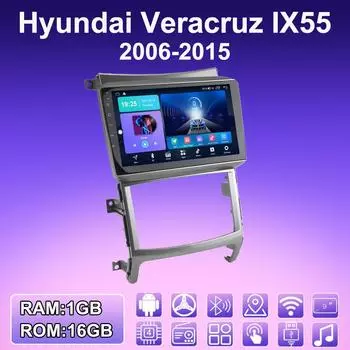 2 DIN Android автомобильное радио для Hyundai Veracruz IX55 2006-2015 мультимедийный проигрыватель головное устройство стерео GPS навигация WIFI 1+16 ГБ 1+16GB