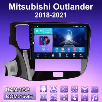 2 DIN Android автомобильное радио для Mitsubishi Outlander 2018-2021 мультимедийный проигрыватель головное устройство стерео GPS навигация WIFI 1+16 ГБ 1+16GB,A