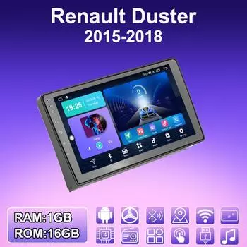 2 DIN Android автомобильное радио для Renault Duster 2015-2018 мультимедийный проигрыватель головное устройство стерео GPS навигация WIFI 1+16 ГБ 1+16GB