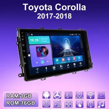 2 DIN Android автомобильное радио для Toyota Corolla 2017-2018 мультимедийный проигрыватель головное устройство стерео GPS навигация WIFI 1+16 ГБ 1+16GB